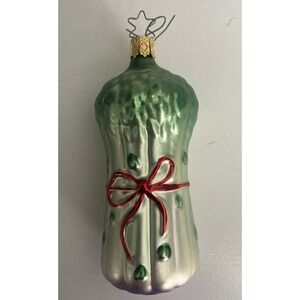 Inge Glas Asparagus Tied with a Red Ribbon. Christmas Tree Ornament Germany